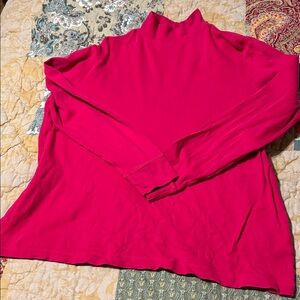 Lands' End Women's Vibrant Pink Long Sleeve Top